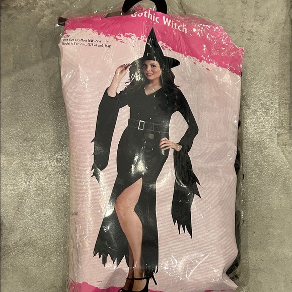 Gothic Witch Kids Costume - Black - Picture 1 of 1